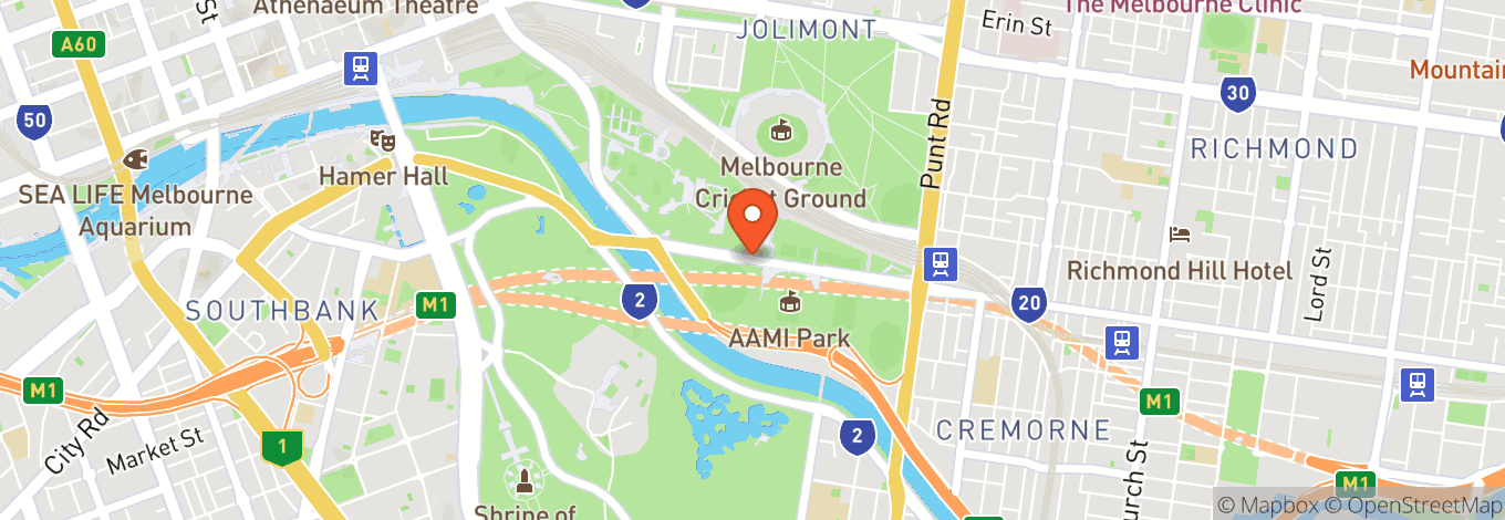 Map of Melbourne & Olympic Parks