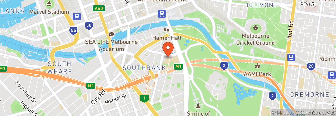 Map of The Lawler, Southbank Theatre