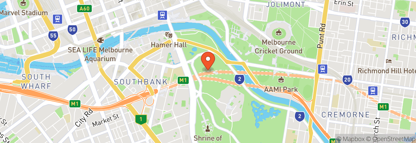 Map of Sidney Myer Music Bowl