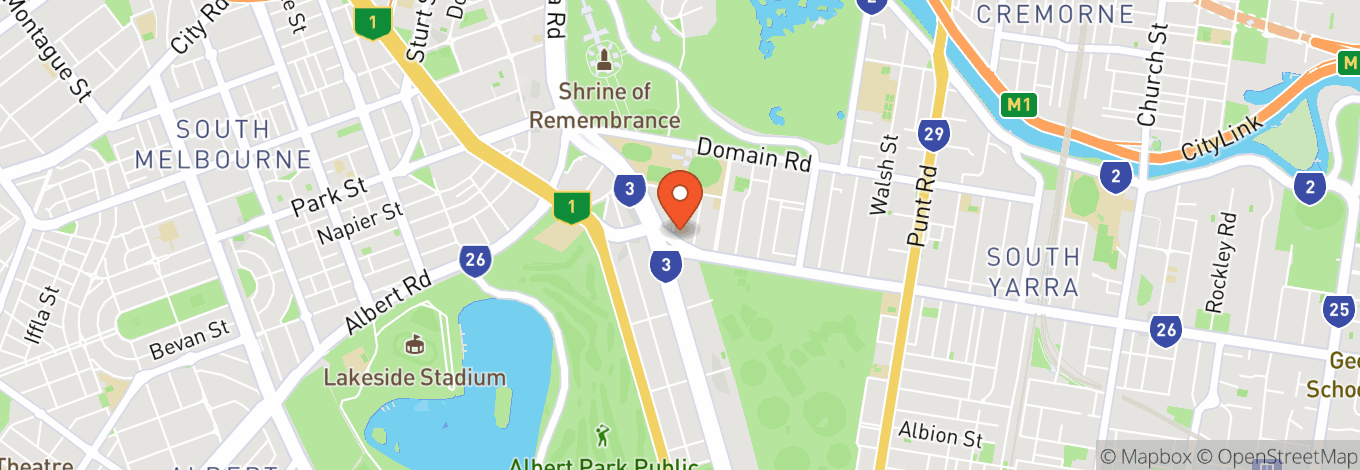 Map of Toorak Synagogue