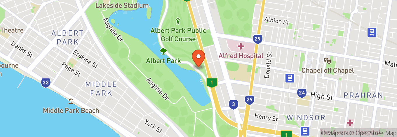 Map of Greenfields Albert Park