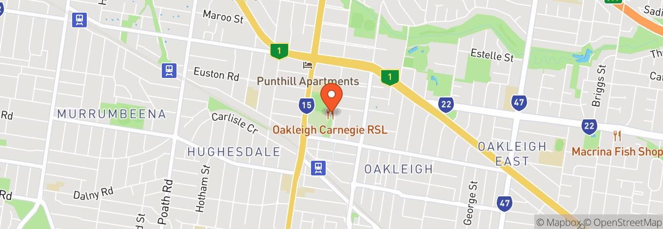 Map of Oakleigh Music Hall
