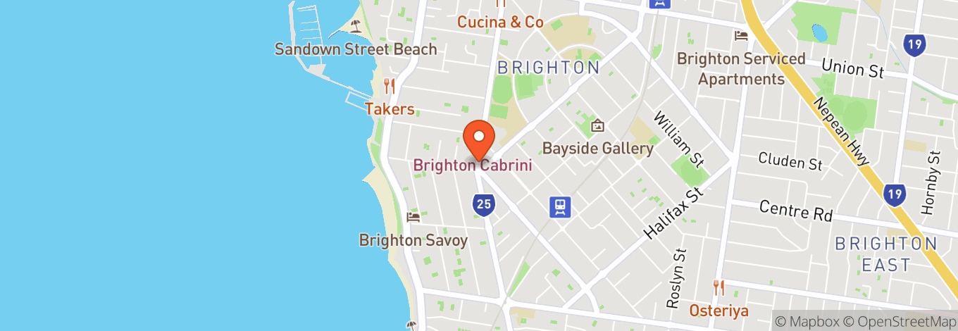 Map of Brighton Town Hall