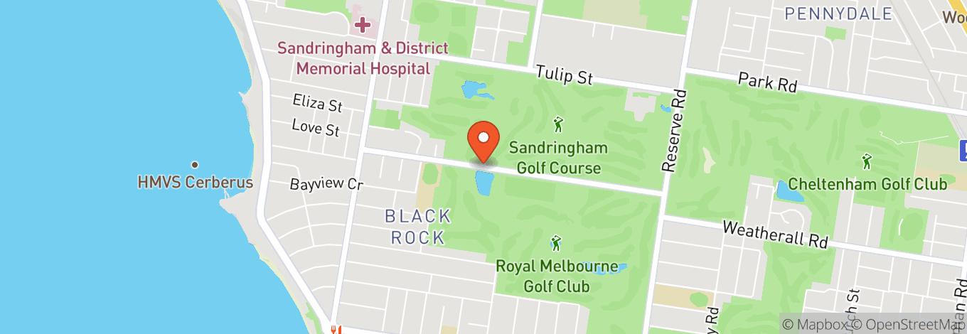 Map of Royal Melbourne Golf Club
