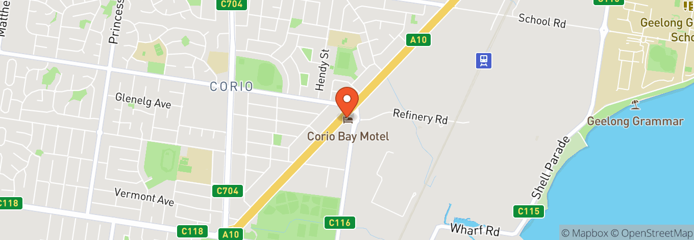 Map of Corio Bay Motel