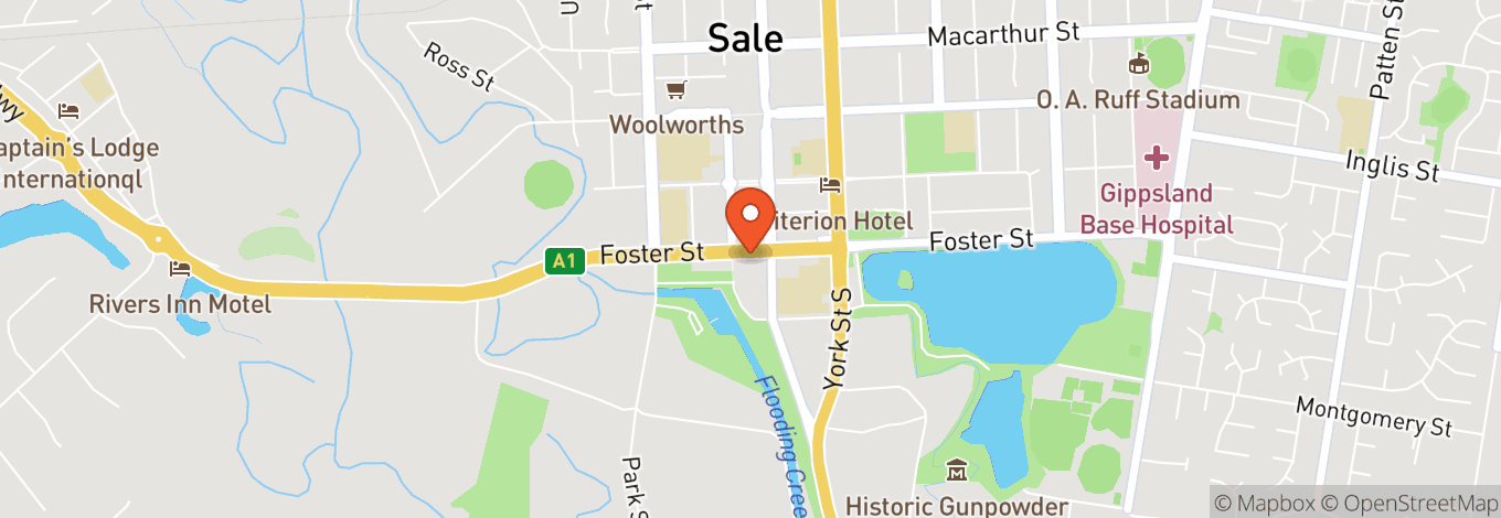 Map of Wedge Performing Arts Centre