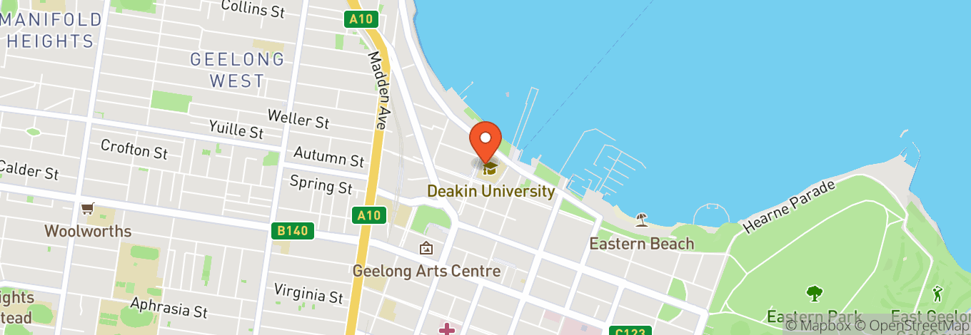 Map of Costa Hall (Geelong Arts Centre)
