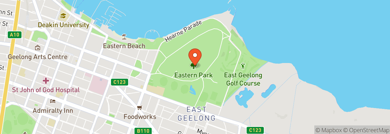 Map of Geelong Botanic Gardens (GBG)