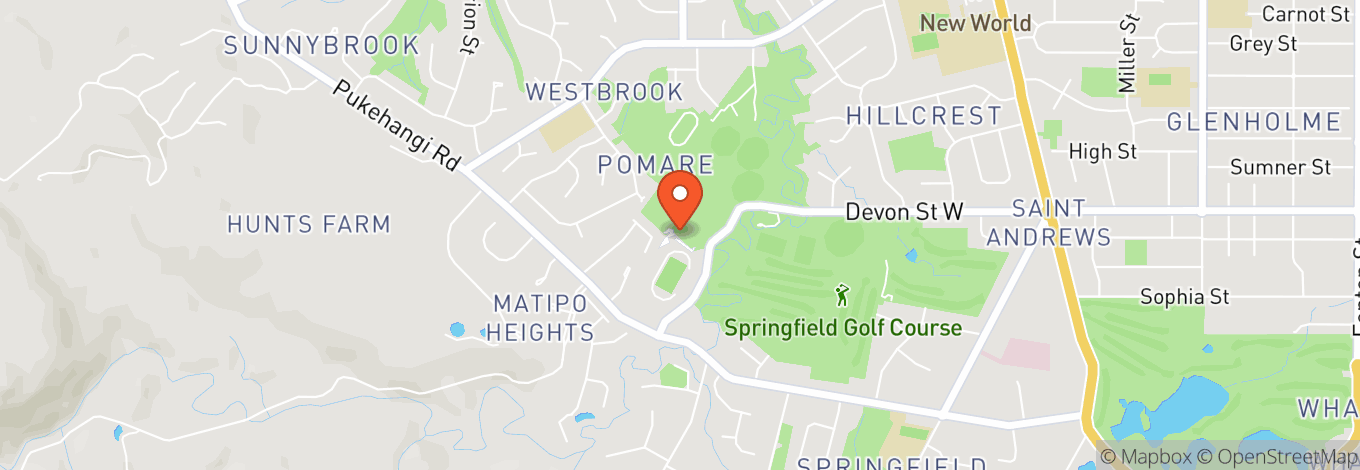 Map of Rotorua International Stadium