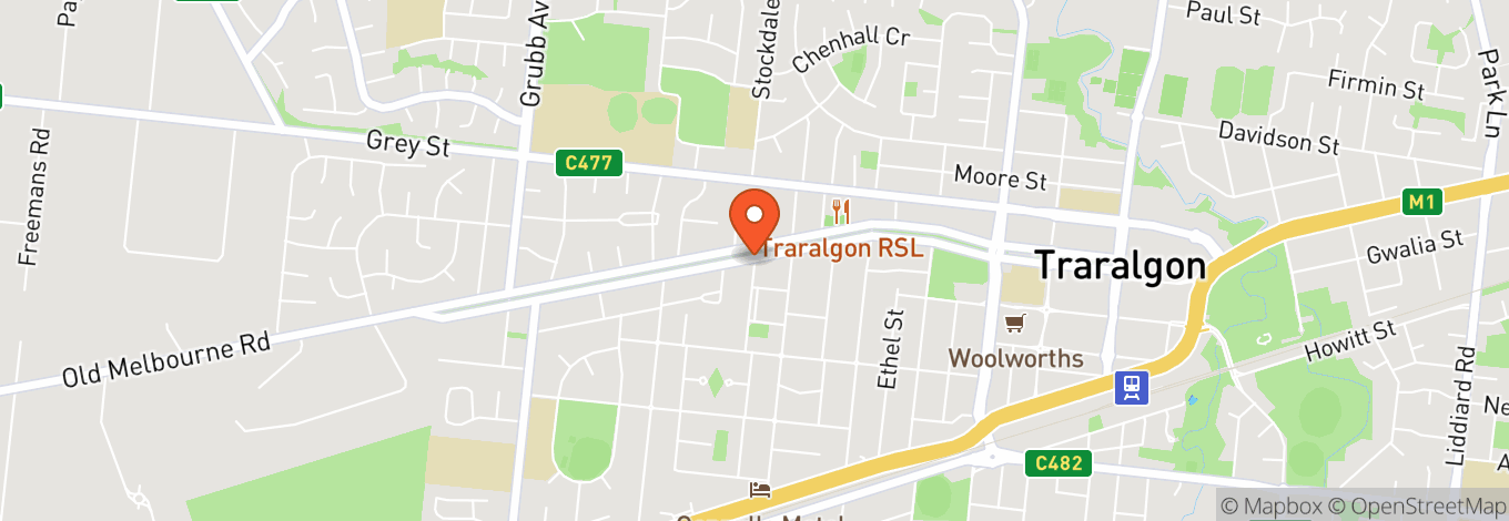 Map of Kay Street - Traralgon