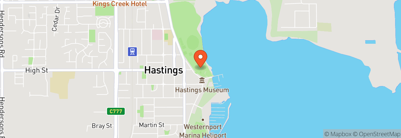 Map of Hastings Foreshore Reserve 