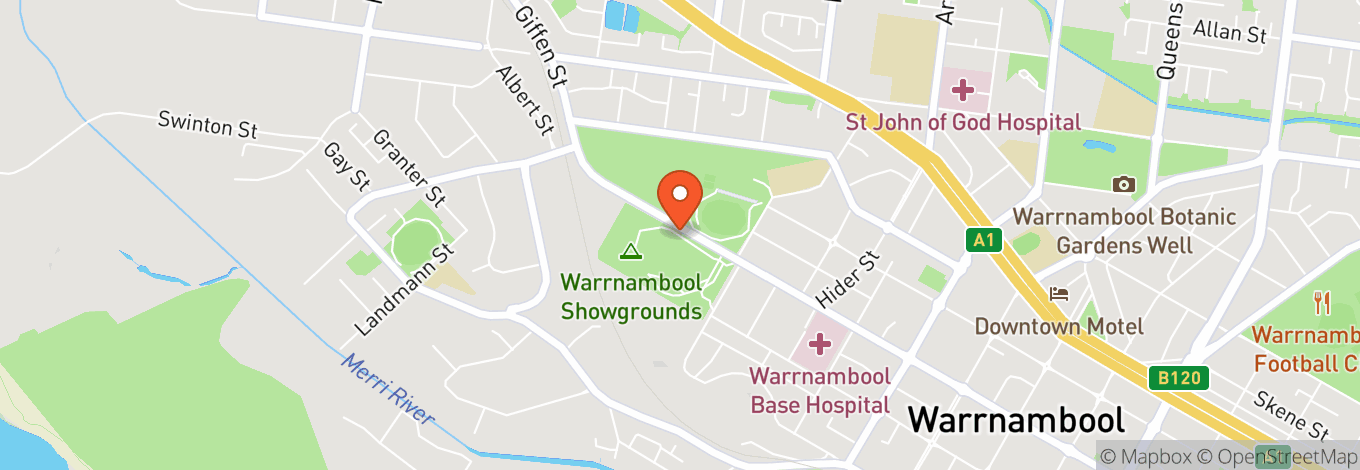 Map of Warrnambool Showgrounds