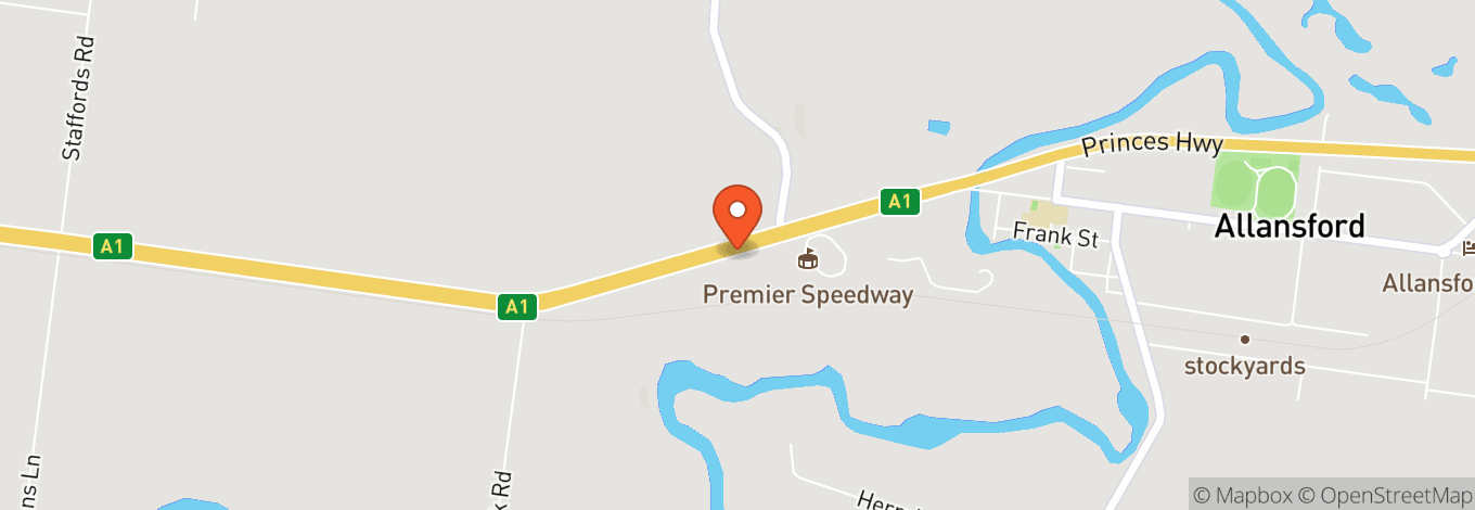 Map of Sungold Stadium - Premier Speedway Warrnambool