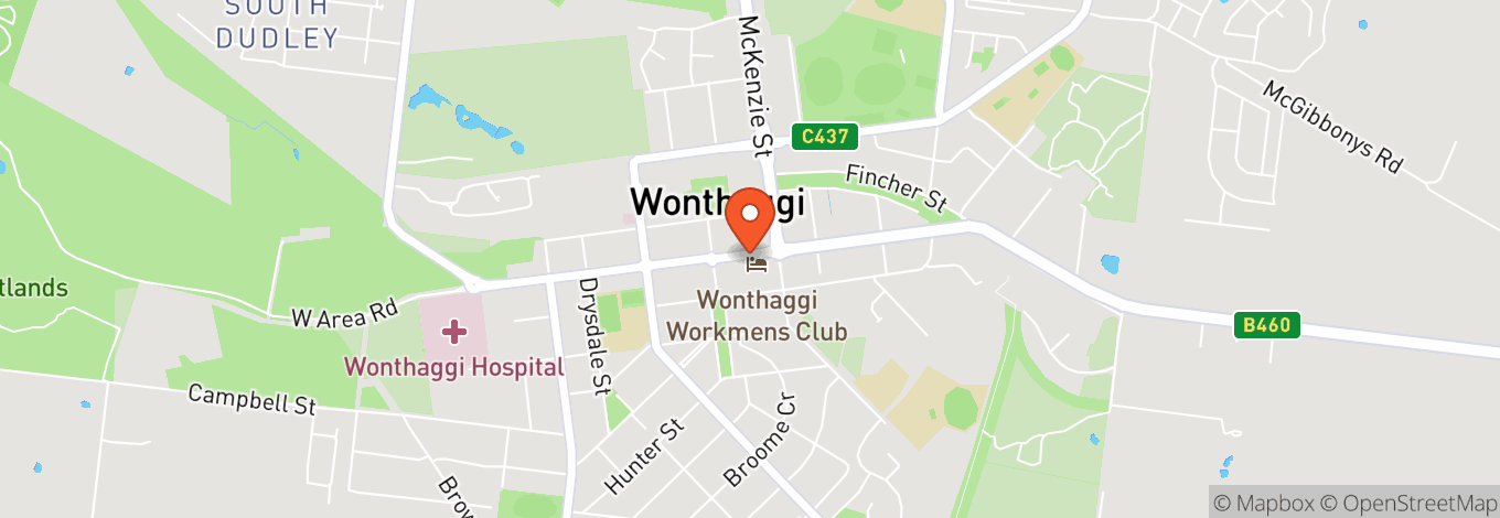 Map of Wonthaggi Workmens Club