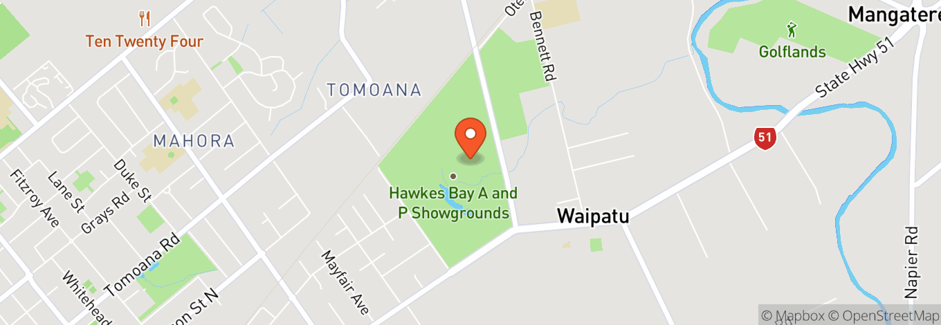 Map of Showgrounds Hawke's Bay