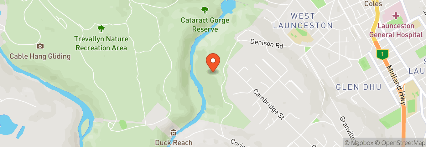 Map of Cataract Gorge