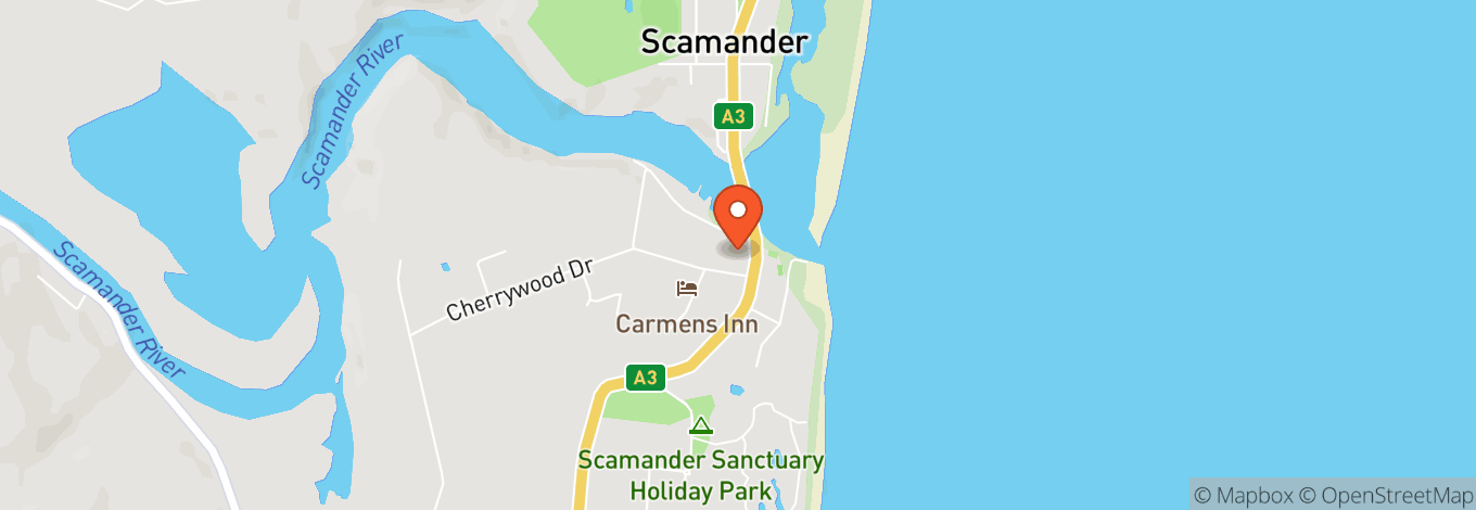 Map of Scamander Beach Resort