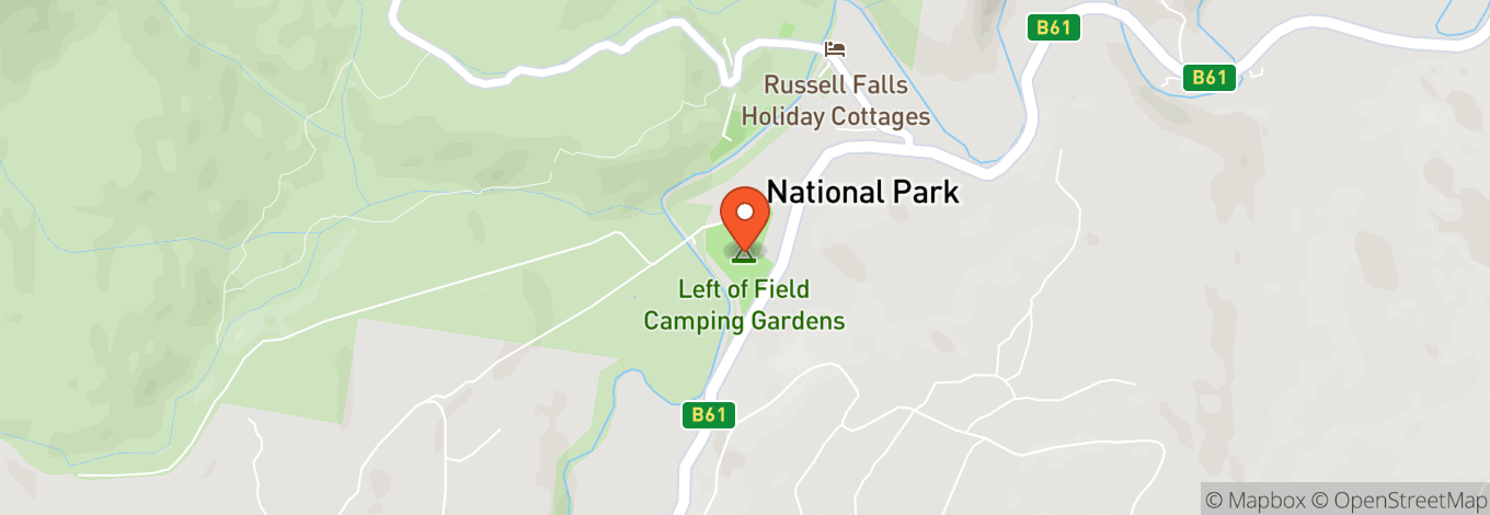 Map of Left Of Field, Camping Gardens