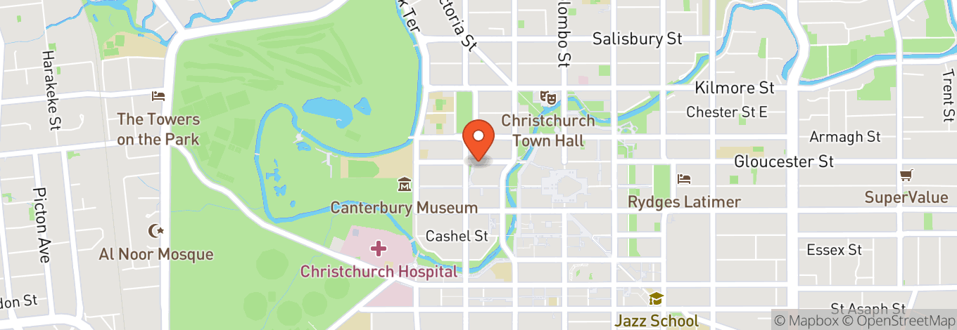 Map of Christchurch Art Gallery Te Puna O Waiwhetū