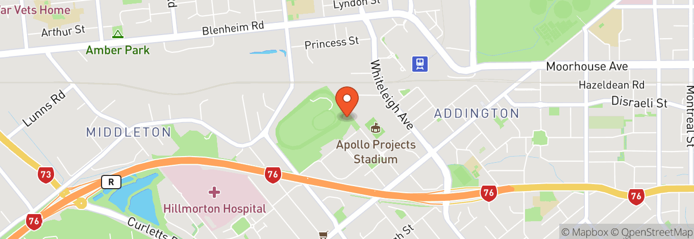 Map of Addington Raceway & Events Centre