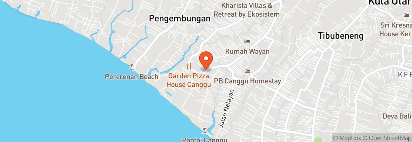 Map of Luigi's Hot Pizza Canggu