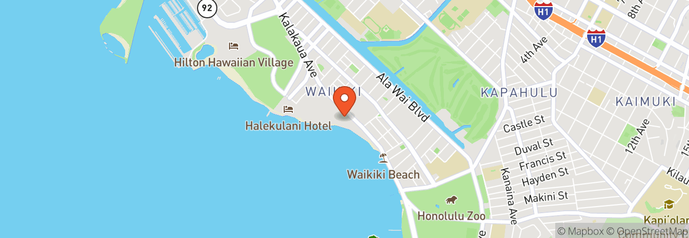 Map of Blue Note Hawaii