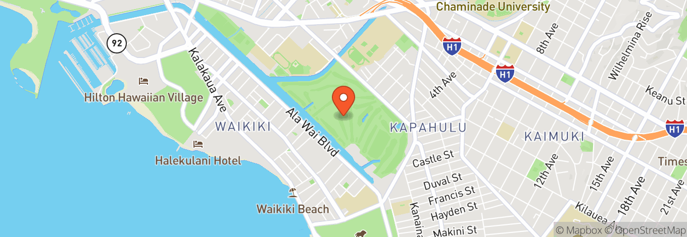 Map of Hilton Waikiki Beach