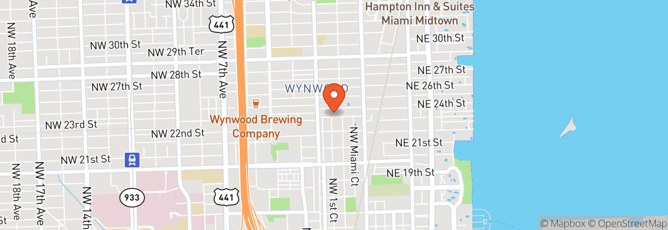 Map of Mayami Wynwood