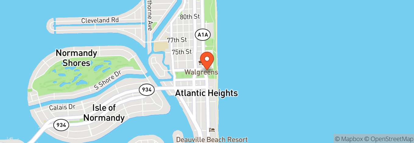 Map of Miami Beach Bandshell