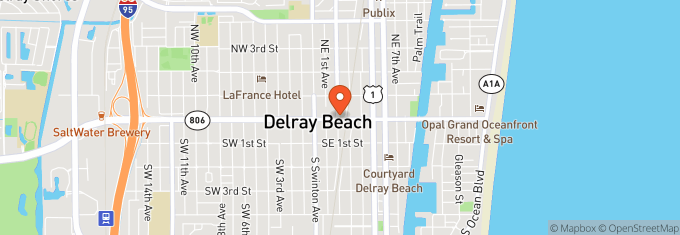 Map of Downtown Delray Beach