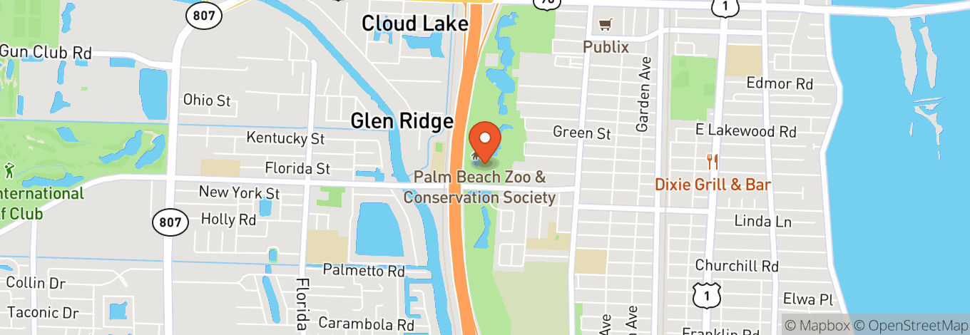 Map of Palm Beach Zoo & Conservation Society