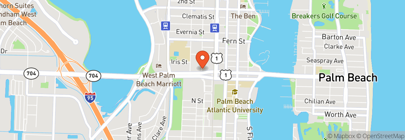 Map of Downtown West Palm Beach