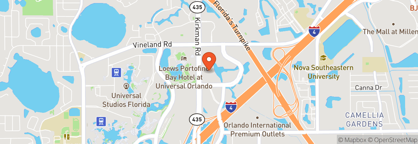 Map of Doubletree By Hilton Hotel At The Entrance To Universal Orlando