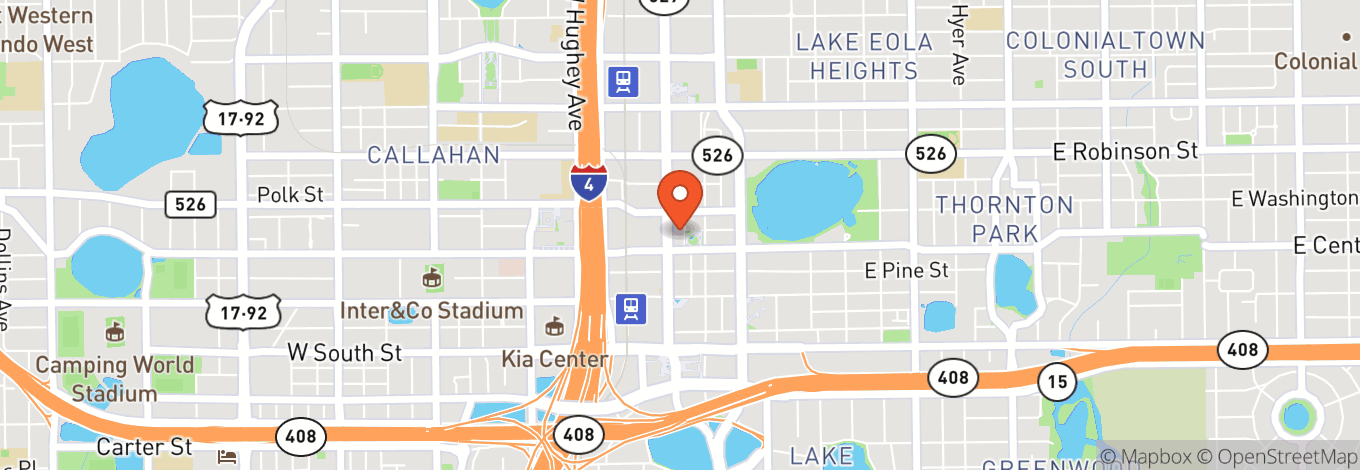 Map of Wall Street - Downtown Orlando