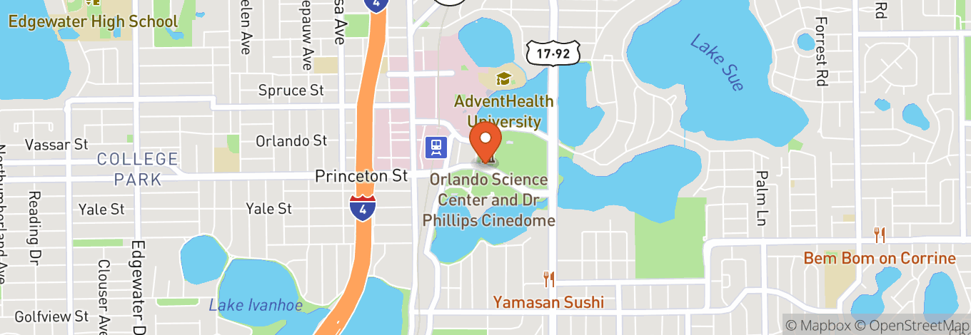 Map of Orlando Science Center