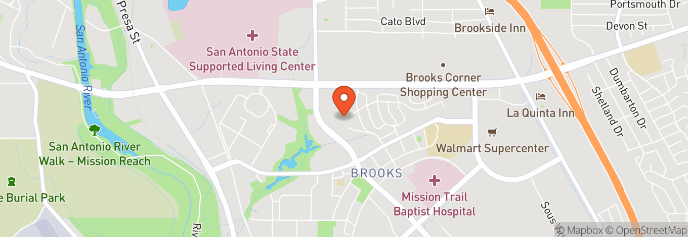 Map of Embassy Suites By Hilton San Antonio Brooks Hotel & Spa