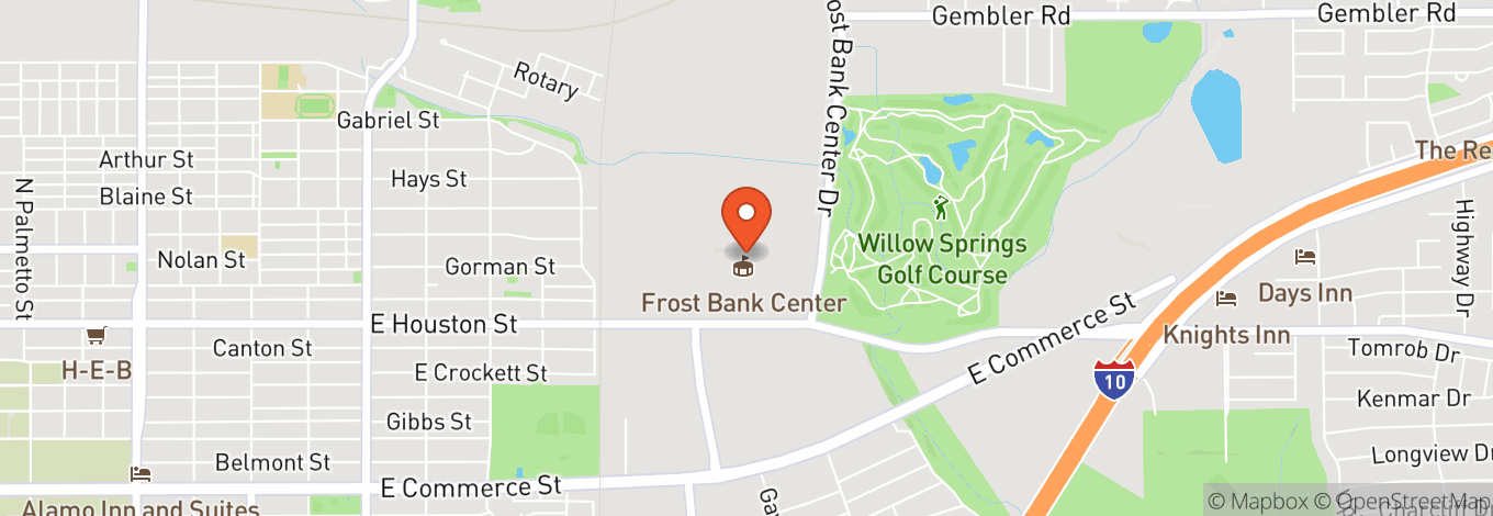 Map of Frost Bank Center