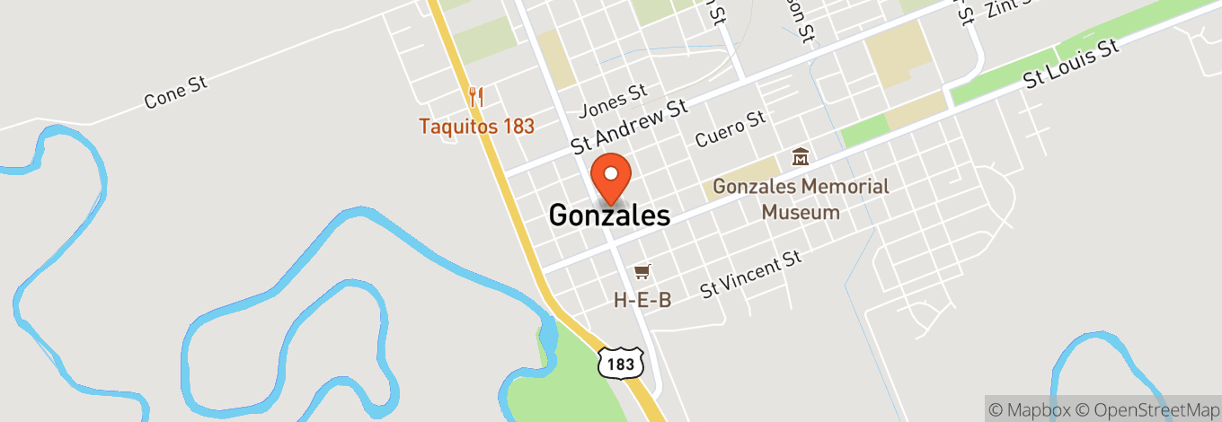 Map of Gonzales
