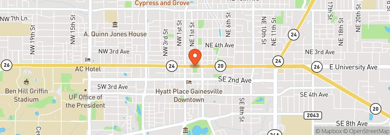 Map of Bo Diddley Plaza