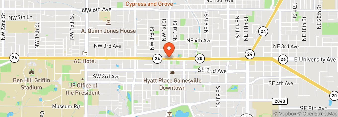 Map of Gainesville Fl