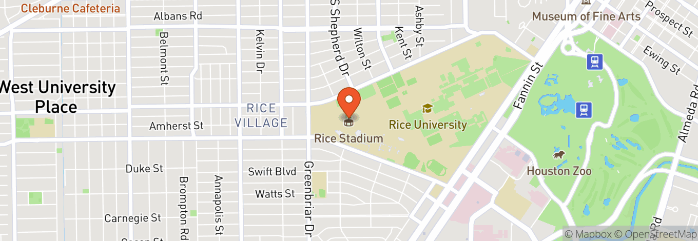 Map of Rice Stadium