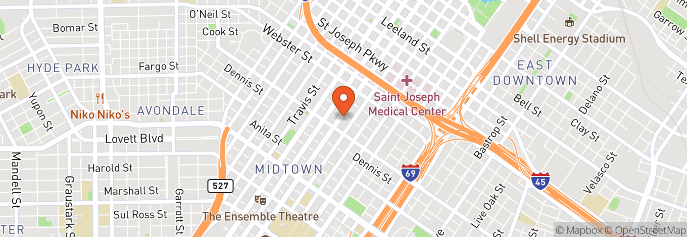 Map of Rich's Houston