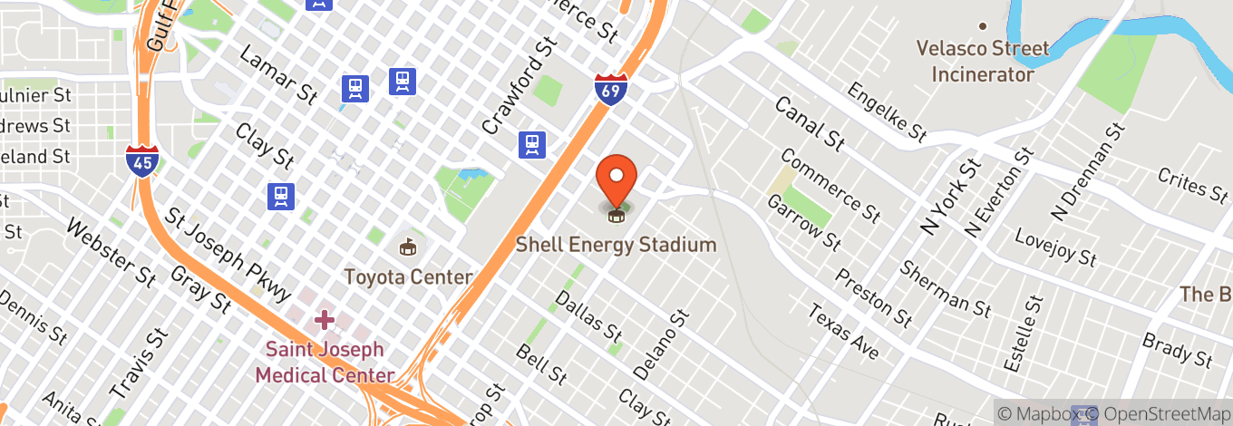 Map of Shell Energy Stadium