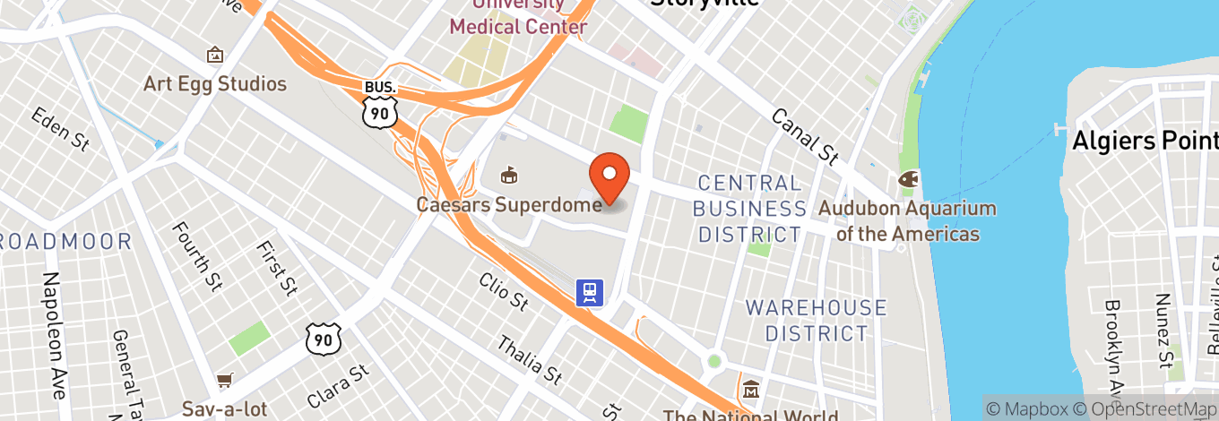 Map of Hyatt Regency New Orleans