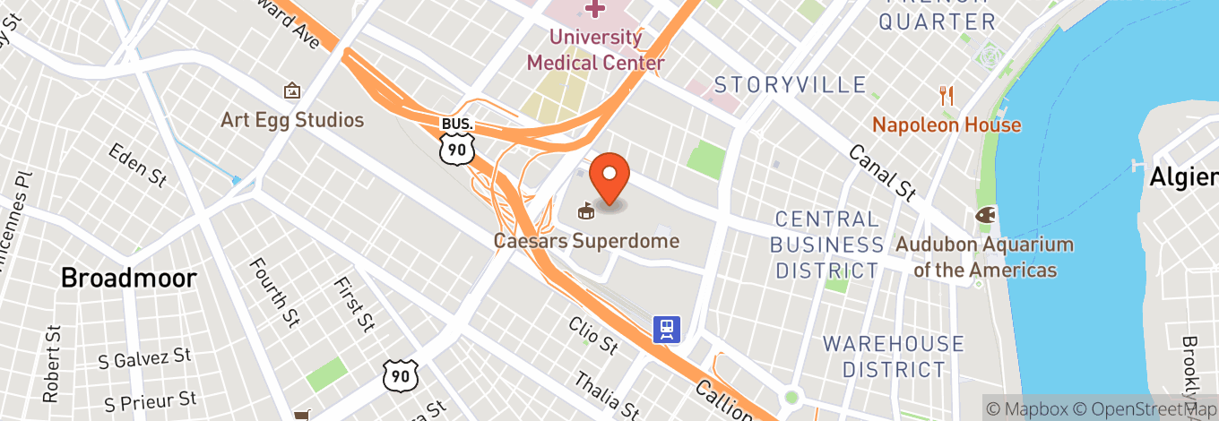 Map of Mercedes-Benz Superdome