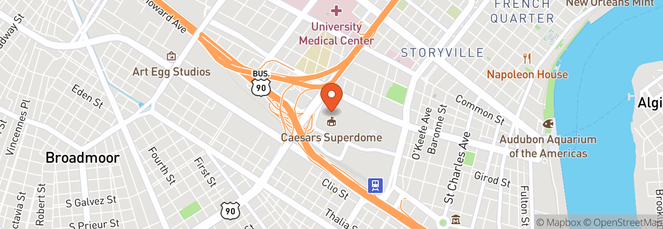 Map of Caesars Superdome