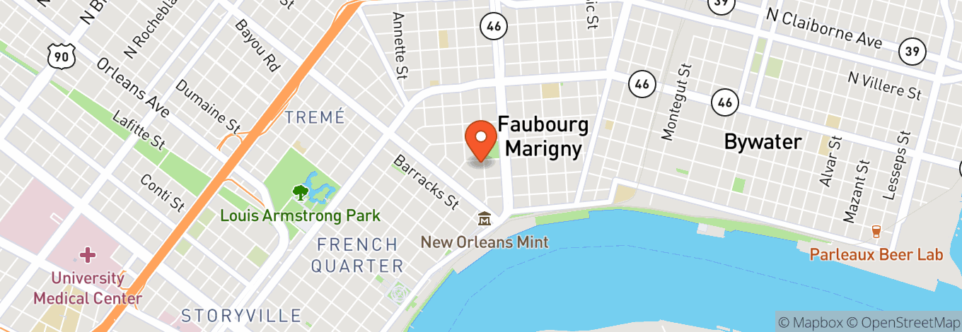Map of Snug Harbor Jazz Bistro