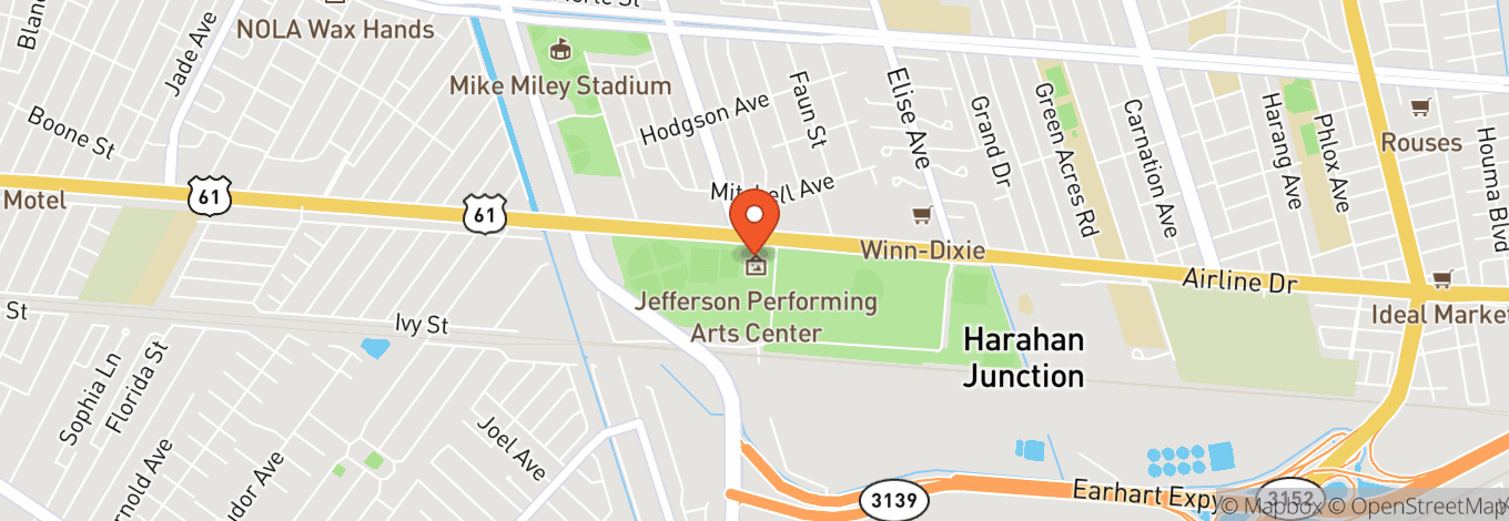 Map of Jefferson Perf Arts Center