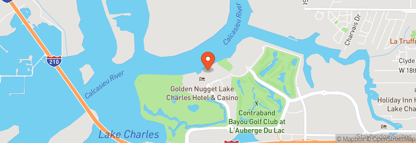 Map of Golden Nugget Lake Charles Hotel & Casino