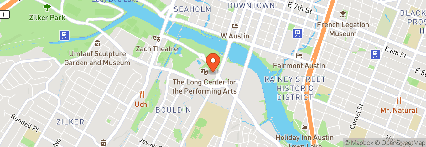 Map of The Long Center for the Performing Arts
